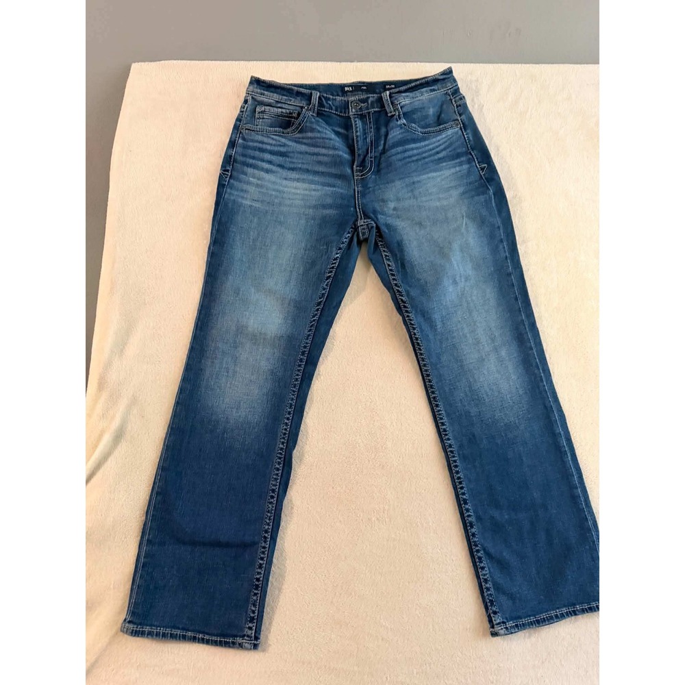 BKE Mens 34x29 Blue Jeans Tyler Straight Leg Medium Wash Denim